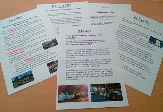 Fig. 1. Muestras de periódico