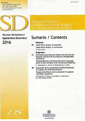 Revista Síndrome de Down Volumen 20 N.3