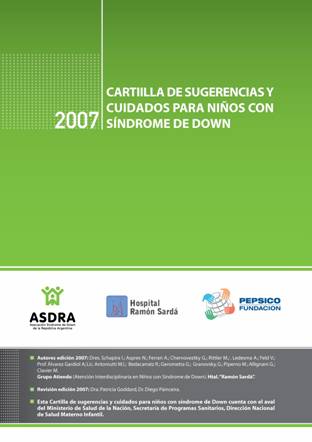Cartilla de sugerencias y cuidados para niños con síndrome de Down, 2007