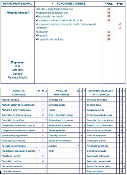 Tipos de trabajos a los que pueden acceder las personas con discapacidad intelectual
